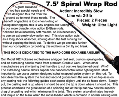 7 Foot 6 Inch Spiral Wrap Rod